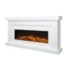 Aristo 50 Inch Electric Fireplace Heater with White Mantel Suite - Image 3