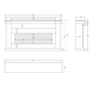 Aristo 50 Inch Electric Fireplace Heater with White Mantel Suite - Image 9