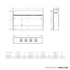 Aristo 1500W 50 inch Built-in Recessed Electric Fireplace - Frameless - Image 5