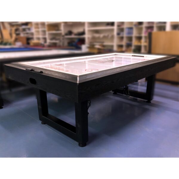 HURRICANE - 8FT AIR HOCKEY TABLE WITH PERSPEX TOP, STEEL FRAME