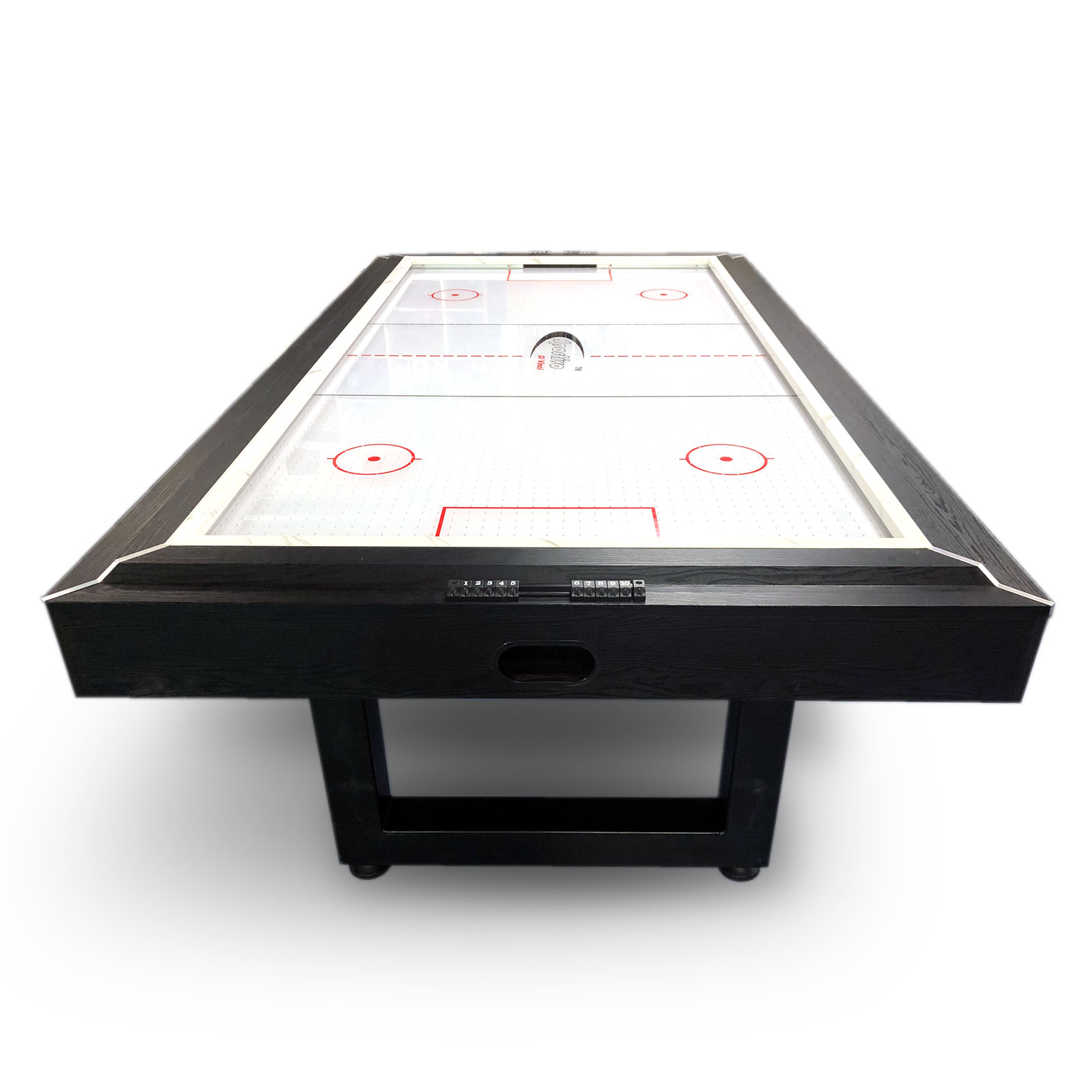 HURRICANE - 8FT AIR HOCKEY TABLE WITH PERSPEX TOP, STEEL FRAME
