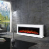 Concerto 1500W 60 Inch Electric Fireplace Insert with Eton White - Image 2