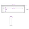 Concerto 1500W 60 Inch Electric Fireplace Insert with Eton White - Image 6