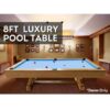 C002 8FT Luxury Slate Billiards / Snooker Table W/ Dining Top