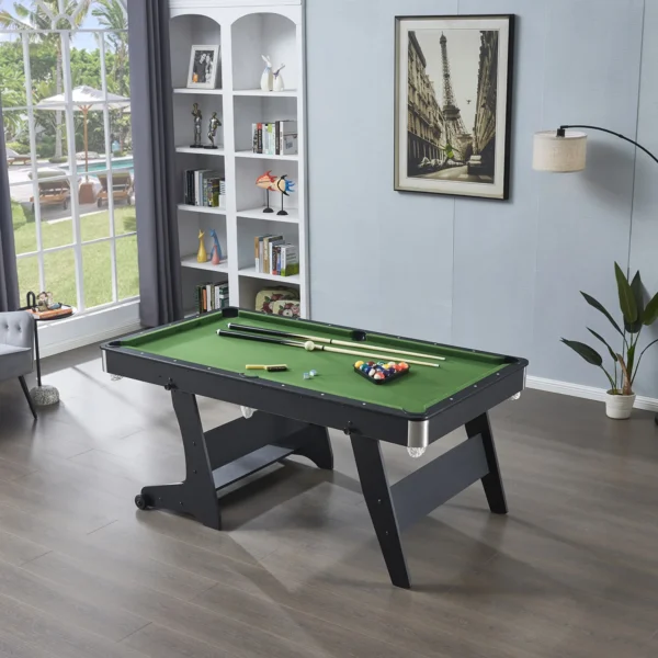 Lyle 6FT Pool Table- 3IN1 Foldable Black - Image 2