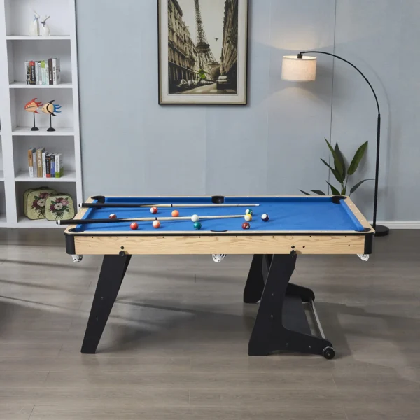 Lyle 6FT Pool Table- 3IN1 Foldable Oak - Image 8