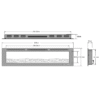 Provence 1500W 100 inch Recessed / Wall Mounted Electric Fireplace - Image 3