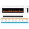 Provence 1500W 100 inch Recessed / Wall Mounted Electric Fireplace - Image 2