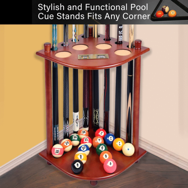Pool Cue Rack-Solid Wood Walnut - Image 7