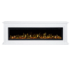 Concerto 1500W 72 Inch Electric Fireplace Insert with Eton White Mantel Suite