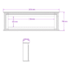 Concerto 1500W 72" Electric Fireplace Insert with Eton White Mantel - Image 7
