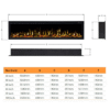 Concerto 1500W 72" Electric Fireplace Insert with Eton White Mantel - Image 6