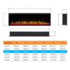 COMO 60 inch Built-in Recessed / Wall Mounted Electric Fireplace - Image 8