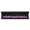 Zevoko 1600W 3 Sided 72 Inch Wall Mounted Electric Fireplace