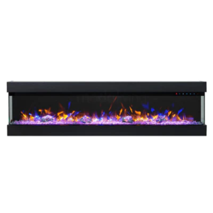 Zevoko 1600W 3 Sided 72 Inch Wall Mounted Electric Fireplace