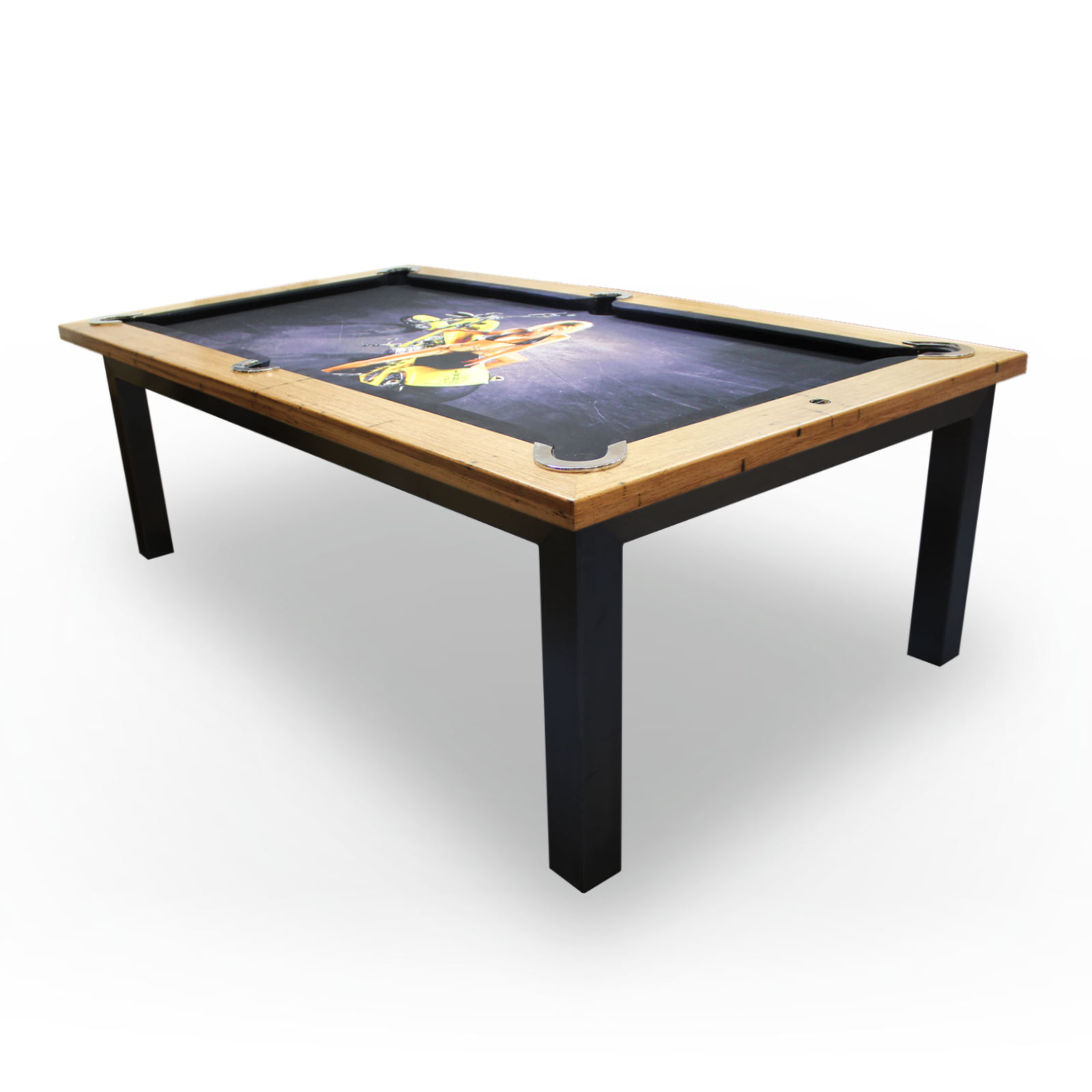 Melbourne Special - 7 Foot Euro Pool Table, Wormy Timber Top