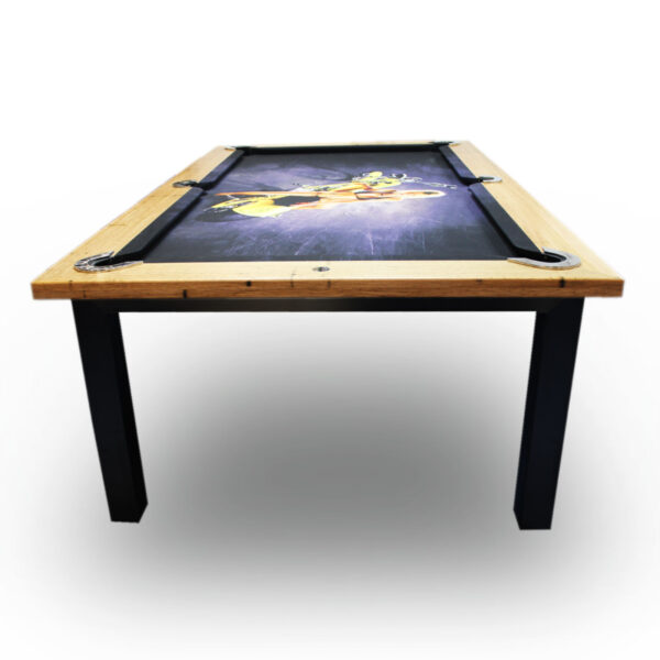 7 Foot Euro Pool Table, Wormy Timber Top - Image 4