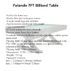 Yolande 7FT Billiard Table - Image 12