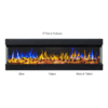 Zevoko 1600W 3 Sided 43" Recessed/Wall Mounted Electric Fireplace - Image 3