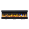 Zevoko 1600W 3 Sided 43" Recessed/Wall Mounted Electric Fireplace - Image 2