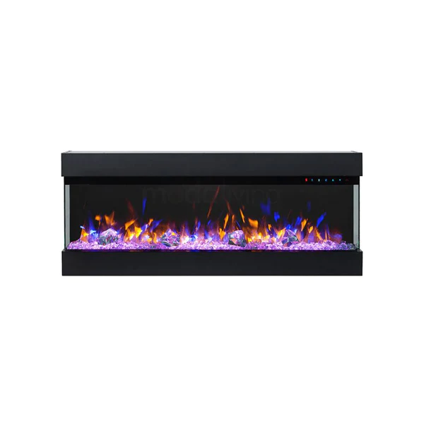 Zevoko 1600W 3 Sided 43" Recessed/Wall Mounted Electric Fireplace