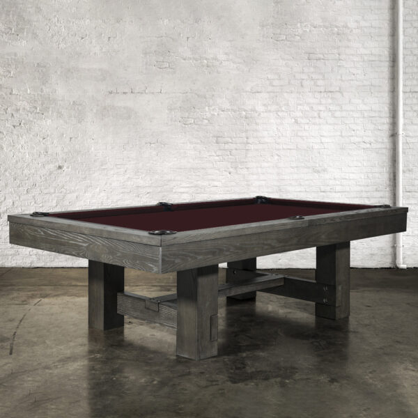 MACE WYJ03 7FT Slate Billiard Table - Free Accessories - Grey & Red - Image 4
