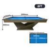 MACE WP06 8FT Luxury Slate Billiard Table W/Free Accessories - Image 2