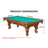 XING JUE 8-3 8FT Slate Billiard Table With Free Accessories American - Image 9