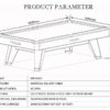 Rasson ACURRA 9FT Slate Competition Billiard Table Free Accessories - Image 17