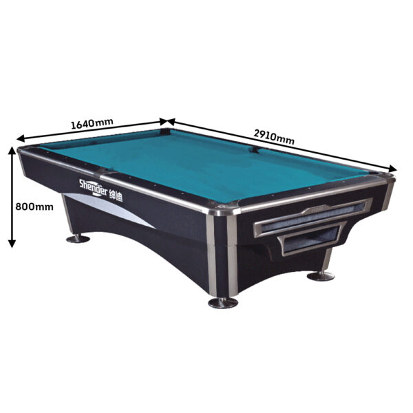 SHENDER 9FT Luxury Slate Billiard Table Free Accessories American - Image 4