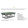 MACE B7 9FT Slate Billiard Table Pool Snooker Table – Sliver Frame - Image 6
