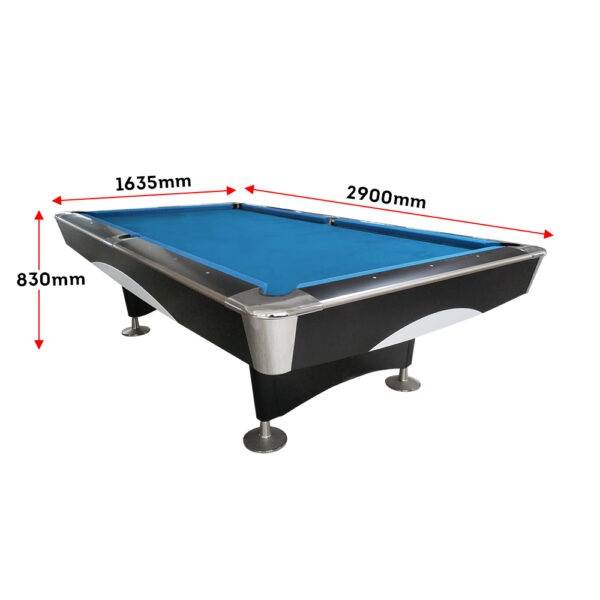MACE 4D 9FT Slate Pool Snooker Table Billiards Table – Oak & Blue - Image 4