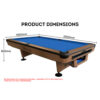 XING JUE 9-6-1W 9FT Slate Billiard Table With Free Accessories - Image 6