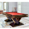 Xingpai XW7V 7FT Slate Pool Billiard Table Solid Wood – Black & Red - Image 3