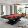 Xingpai XW7X 7FT Slate Pool Billiard Table Solid Wood – Black & Red - Image 2