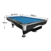 MACE 4D 9FT Slate Pool Snooker Table Billiards Table – Oak & Blue - Image 6