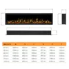 Concerto 1500W 60 Inch Electric Fireplace Insert with Horizon White Mantel Suite - Image 17
