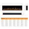 Concerto 1500W 72 Inch Electric Fireplace Insert with Horizon - Image 8