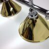 Pool Snooker Billiard Table Chrome Light (3 x Brass Shades) 61 Inch - Image 2