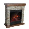 Stone Design Electric Fireplace Heater & Mantel - Image 2