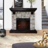 Stone Fireplace Mantel Surround With Insert