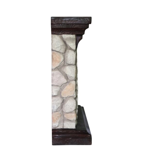 Stone Fireplace Mantel Surround With Insert - Image 6