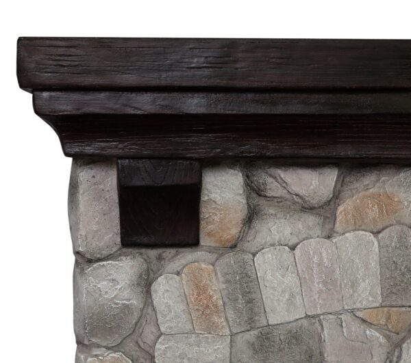 Stone Fireplace Mantel Surround With Insert - Image 7