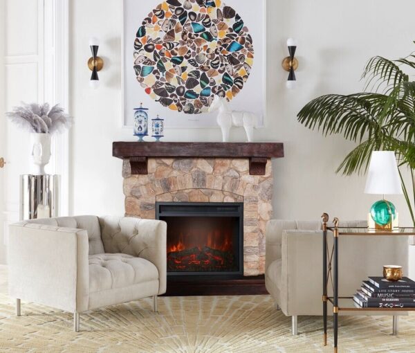Stone Electric Fireplace Mantels Surrounds Inserts AU Stock - Image 3