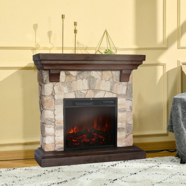 Stone Electric Fireplace Mantels Surrounds Inserts AU Stock - Image 8