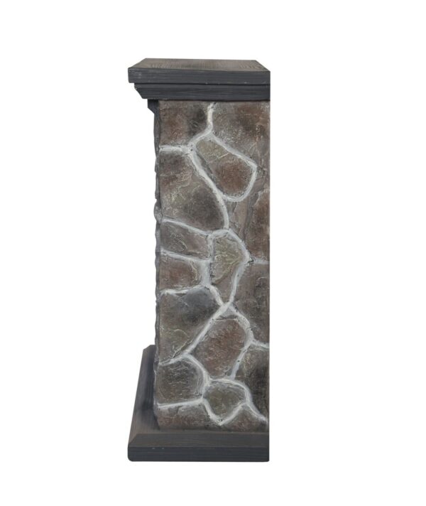Electric Fireplace Heater With Mantel Dark Stone - Image 5