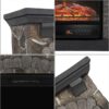 Electric Fireplace Heater With Mantel Dark Stone - Image 7