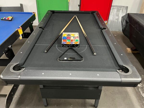 7FT Modern Fold Away Pool Table- Billiard Table (Black Felt)