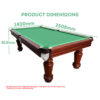 MACE 8FT Luxury Slate Pool/Billiard/Snooker Table – Pecan & Green - Image 4