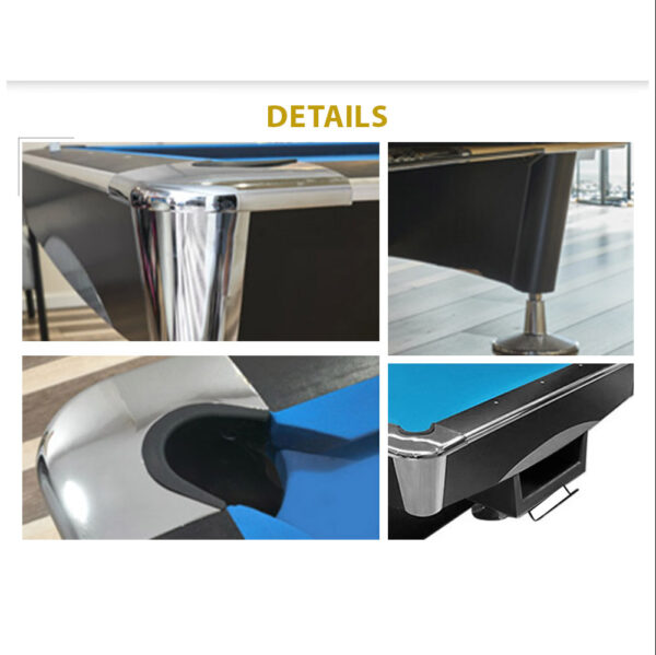 Sailor 9FT Slate Billiard Table Pool Snooker Table – Black Frame - Image 3